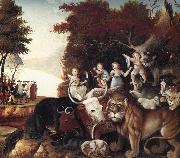 Edward Hicks Peaceable Kingdom oil painting
